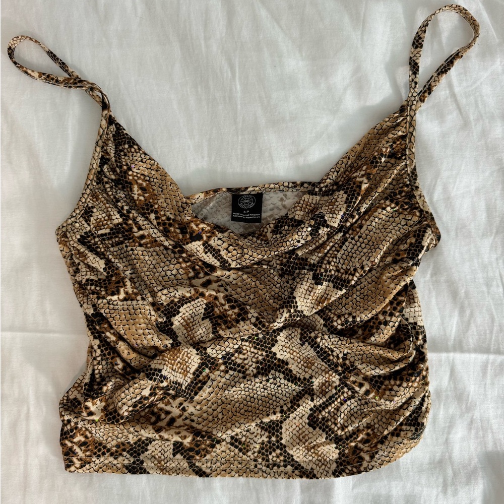 Snake print tank top urban outfitters size small